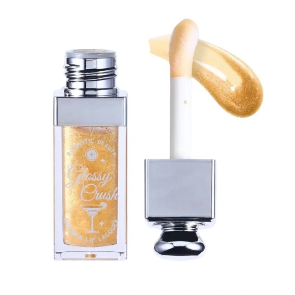 Romantic Beauty #1 Shimmer Lip Lacquer Gloss Glossy Crush Gold Golden Champagne